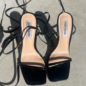 Black Steve Madden tie up heels